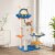 Slickblue 49 Inches Tall Cat Tree with UFO Top Perch Space Capsule and Sisal Scratching Posts Perspective: left