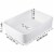 Aquaterior™ 19 x15 x5 Rectangle White Ceramic Porcelain Vessel Sink w/ Pop Up Drain Perspective: left