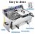 23.4L Dual Tank Stainless Steel Commercial Electric Deep Fryer w/ Timer & Drain French Frys Perspective: left