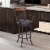 Tahiti 30" Arm Barstool in Auburn Bay finish with Brown Pu upholstery Perspective: left