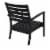 Siesta ISP004-BLA-CCH Artemis XL Outdoor Club Chair with Sunbrella Charcoal Cushion - Black - Perspective: left