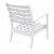 Siesta ISP004-WHI-CCH Artemis XL Outdoor Club Chair with Sunbrella Charcoal Cushion - White - Perspective: left