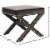 Meridian Furniture Nixon Contemporary Velvet Ottoman/Bench in Gray Perspective: left