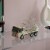 Decorative Rustic Metal White Single Bottle Cement Truck Wine Holder for Tabletop or Perspective: left
