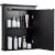 Bathroom Mirror Cabinet Wall Mounted Adjustable Shelf Medicine Black Perspective: left