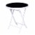 Costway 3 PCS Folding Bistro Table Chairs Set Garden Backyard Patio Furniture Black Perspective: left