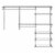 Custom Closet Organizer Kit 4 to 6 FT Wall-mounted Closet System w/Hang Rod Grey Perspective: left