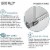Serene Valley 60 x 74 Inch Square Rail Frameless Sliding Shower Door, Chrome Perspective: left