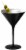 Stolzle Lausitz Olympia Cocktail Glasses - Matte Black/Silver - 2 Pack Perspective: left