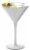 Stolzle Lausitz Olympia Cocktail Glasses - Matte White/Silver - 2 Pack Perspective: left