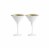 Stolzle Lausitz Olympia Cocktail Glasses - Matte White/Gold - 2 Pack Perspective: left