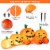 7.5' Halloween Inflatable 7 Pumpkins Patch W/LED Light Outdoor Garden Decoration Perspective: left