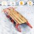 Costway 54''Kids Wooden Snow Sled Runners Steering Bar Steering Snow Slider Perspective: left