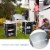 Goplus Folding Portable Aluminum Camping Grill Table w/ Storage Organizer Windscreen Perspective: left