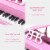 30 key Childs Toy Grand Baby Piano w/ Kids Bench Wood Pink Perspective: left