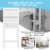 Costway Over the Toilet Storage Rack Bathroom Space Saver w/ 2 Open Shelves & Drawers Perspective: left