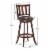 Costway Set of 2 29.5'' Swivel Bar stool Leather Padded Dining Kitchen Pub Bistro Chair High Perspective: left