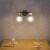Costway 2 light Vanity Bathroom Light with 7 in Round Clear Glass Shade Vintage Wall Sconce Perspective: left