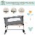 Baby joy Portable Baby Bed Side Sleeper Infant Travel 10° Inclined Bassinet Crib W/Carrying Perspective: left
