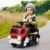 Gymax Kids 6V Ride On Fire Truck Fire Engine Battery Powered w/ Siren Perspective: left