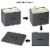 Costway 5 Drawers Dresser Storage Unit Side Table Display Organizer Dorm Room Wood Dark Gray Perspective: left