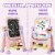 Gymax Height Adjustable Kids Easel Double Sided Art Easel Purple Home Perspective: left