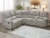 Living Style Nealy Sofa Sectional Couch - Gray Perspective: left