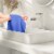 uxcell 2 Pack Cotton Solid Color Textured Hand Towels Perspective: left