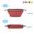 CASA -J Collapsible Colander Set of 2 Small Silicone Square Strainer Perspective: left