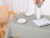 uxcell Rectangle Tablecloth Wrinkle Resistant Washable Linen Dinner Table Cover Perspective: left