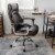 Slickblue Height Adjustable Big and Tall Office Chair Computer Desk Chair with Metal Base Perspective: left
