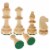 WE Games Wooden Traditional French Staunton Chessmen 3.75 inch king Perspective: left