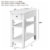 Set of 2 3Tier Nightstand Bedside Side End Table w/Double Shelves Drawer White Perspective: left