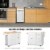 Gymax Drop-Leaf Kitchen Island Trolley Cart Wood Storage Cabinet w/ Spice Rack Black Perspective: left