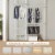 Double 2 Tier Telescopic Garment Rack Adjustable Closet Organizer w/ Baskets Perspective: left