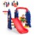 Gymax 3 in 1 Toddler Climber and Swing Set Kid Climber Slide Playset w/Basketball Hoop Perspective: left
