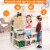 Grocery Store Playset Pretend Play Supermarket Shopping Set with Shopping Cart Perspective: left