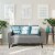 Costway Modern Loveseat Sofa 55'' Upholstered Chair Couch with Soft Cloth Cushion Grey Perspective: left