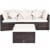 4PCS Rattan Patio Sofa Conversation Set Outdoor Furniture Set w/ Cushion Perspective: left