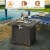 Gymax 30 Gas Fire Pit Table 50,000 BTU Square Propane Fire Pit Table W/ Cover Perspective: left
