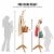 Gymax Wooden Coat Rack Hanger Hall Tree Entryway w/ 10 Hooks 2 Heights Oak Perspective: left