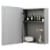 Mirrored Medicine Cabinet Wall-Mounted Bathroom Storage Organizer W/Shelf Grey Perspective: left
