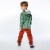Hooded Fleece Top With Printed Dogs Perspective: left