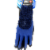 West Chester Protective Gear Blue Polyester Double Dipped Latex Grip Gloves Perspective: left