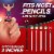 WWE Pencil Toppers 5pk Bliss AJ Styles Reigns Undertaker Daniel Bryan PMI International Perspective: left
