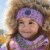 Striped Knit Hat Purple, Green, Brown And White Perspective: left