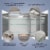 ExBrite 48  W x 32  H LED Lighted Bathroom Medicine Cabinet with Mirror Recessed or Surface Perspective: left