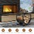 17'' U-Shaped Firewood Rack Steel Fireplace Wood Storage Log Rack Holder Perspective: left