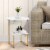 2-Tier Side Table Nightstand End Table Coffee Table w/ G-Shaped Steel Frame Perspective: left