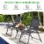 3PCS Folding Patio Bistro Set Outdoor Furniture Set w/ Steel Frame Perspective: left